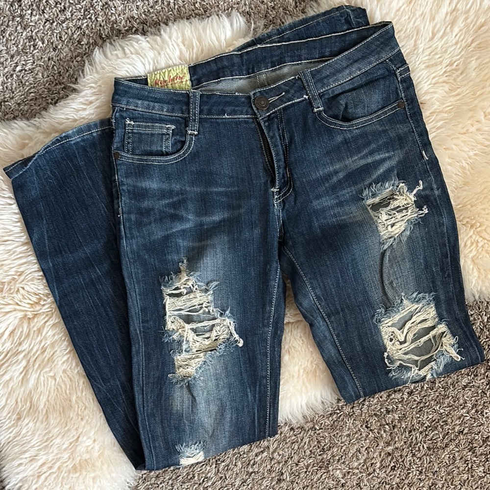 Distressed Blue Women's Jeans